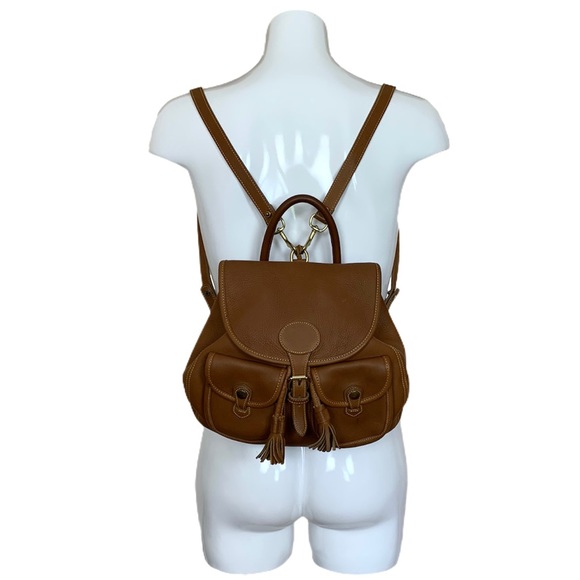 Dooney & Bourke Handbags - Dooney & Bourke Brown Leather Backpack Suede Lined